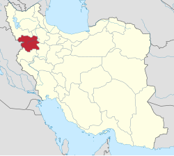 Location of Kurdistan Province in Iran