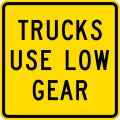 (PW-28) Trucks use lower gear