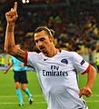 Zlatan Ibrahimovic avec le maillot du PSG lors de la saison 2015-2016