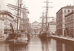 Canal Grande ca 1900. Anlagd vid mitten av 1700-talet som en skyddad hamn