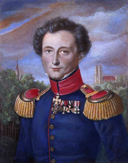 Von Clausewitz Preussin palveluksessa Karl Wilhelm Wachin maalaamana