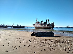 Cementerio de barcos en Puerto Madryn