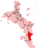 Location within Mahé island, Seychelles