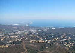 Ventura, California, viewed from the northwest (Oil fields in foreground)