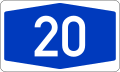 File:Bundesautobahn 20 number.svg