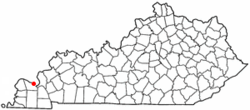 Location of Paducah within کینٹکی.