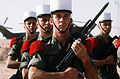 An honor guard from the foreign legion in Saudi Arabia