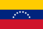 Flag of Venezuela (8 arched 5 pointed stars)