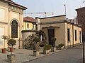 vista dal cortile dell’Ospedale San Gerardo vecchio - grotta della Madonna e ingresso guardiola passo carraio