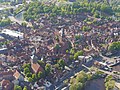 Luchtfoto centrum Stade, binnen de singel Burggraben