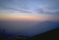 At sunset, Stromboli's shadow stretches across South-Eastern Tyrrhenean