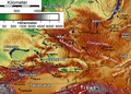 Relief Sattelite image Altay mountains and Tian Shan