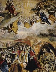 El sueño de Felipe II, Adoración del nombre de Jesús o Alegoría de la Liga Santa, de El Greco.[11]​