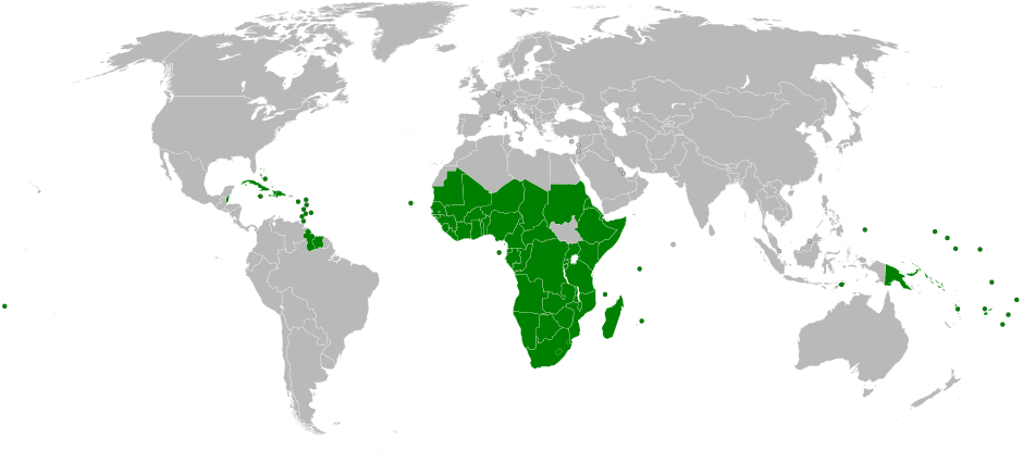 Mapa dels estats de l'ACP