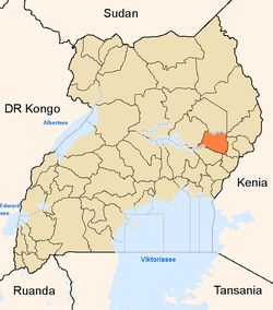 District location in Uganda