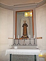 Statue in a church in Barberino di Mugello, Florence, Italy