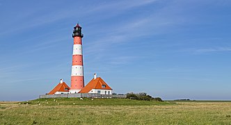 Westerheversand Lighthouse, Nordfriesland, Schleswig-Holstein