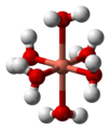 oktaedrisch: Hexaaquakupfer(II), [Cu(H2O)6]2+