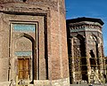 The Gonbad-e Modavvar (left) and the Gonbad-e Kabud (right)