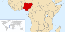 Location of Nigeria