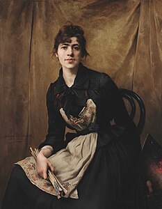 "Self-portrait_by_Anna_Bilińska-Bohdanowiczowa,_1887.jpg" by User:Andrew J.Kurbiko