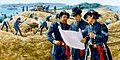 Image 41Watercolor of US Army building Roberts Redoubt on San Juan Island. (from History of Washington (state))