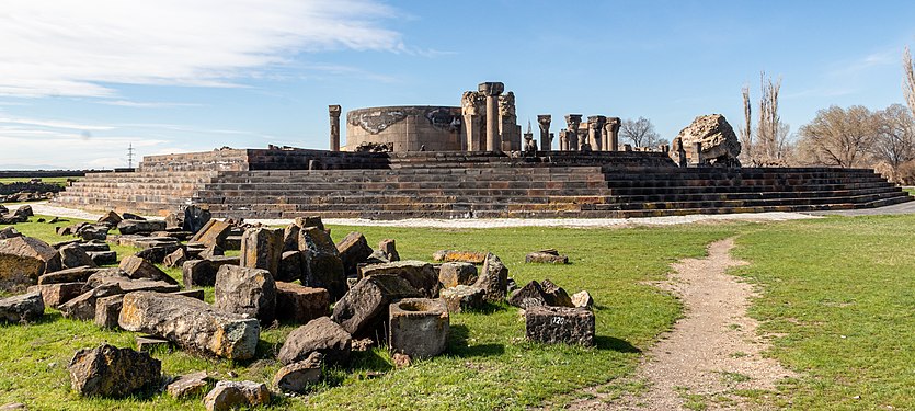 ruins of Zvartnots cathedral.