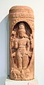 Indien: Nationalmuseum Neu-Delhi, Stein-Statue des Lingodhbhava, einer Erscheinungsform des Hindu-Gottes Shiva, Südindien, Zeit der Chola-Dynastie, 12. Jhdt. n. Chr.