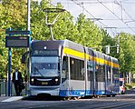 Modern low-floor tram of the NGT12-LEI Type