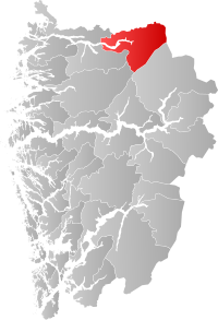 Kart som viser Stryn kommune.