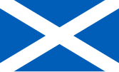 Traditional flag of Scotland most commonly associated with mainstream Scottish nationalism