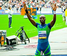 Francis Obikwelu – Rang zwei nach seinem Titel über 100 Meter zwei Tage zuvor