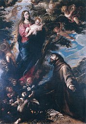 Apparition de la Vierge à St François (1660-1666) Musée Lázaro Galdiano