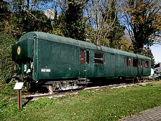 Modellwagen der historischen Eisenbahn der Vieille Montagne auf der Ligne 39 A