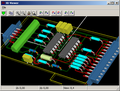 Трёхмерный вид печатной платы в 3D Viewer pcbnew