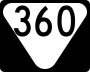 State Route 360 marker