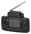 The Sega Game Gear with a Television Tuner attached. This allowed for gamers to catch over-the-air television on the go, a novelty during the 1990's.