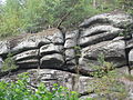 „Wollsackfelsen“ im Naturschutzgebiet Egertal bei Neuhaus