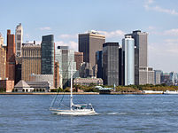 Manhattan från Liberty State Park.