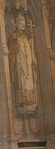 Statue of Saint Paulinus at Rochester Cathedral