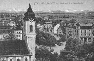 Ansicht von Perlach (heute Stadtteil von München), Postkarte, ca. 1920