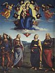 Madonna in gloria e santi (Madonna mit Kind und Heiligen) von Pietro Perugino, ca. 1500