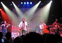 The Decemberists tijdens een concert in New York in 2005.