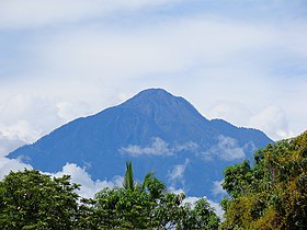 Vue du Tacaná depuis le Mexique.