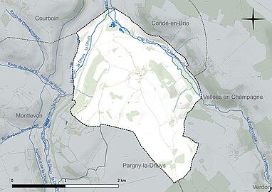 Carte hydrographique de la commune.