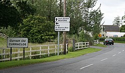 Entering the village on the R742 road