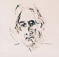 zelfportret door Jan Smalt op 31 december 2003 (Tekening: Jan Smalt) overleden op 15 juli 2006