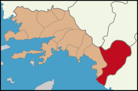 Map showing Seydikemer District in Muğla Province