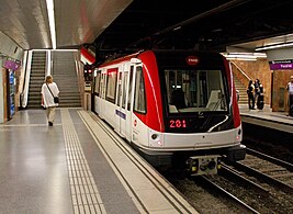 Baureihe 9000 der U-Bahn Barcelona, Spanien (baugleiche Fahrzeuge werden auch in Santo Domingo, Lima und Panama-Stadt verwendet)