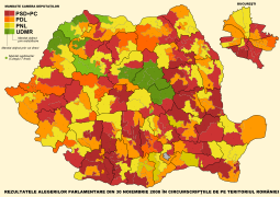 Apartenența politică a deputaților din fiecare circumscripție